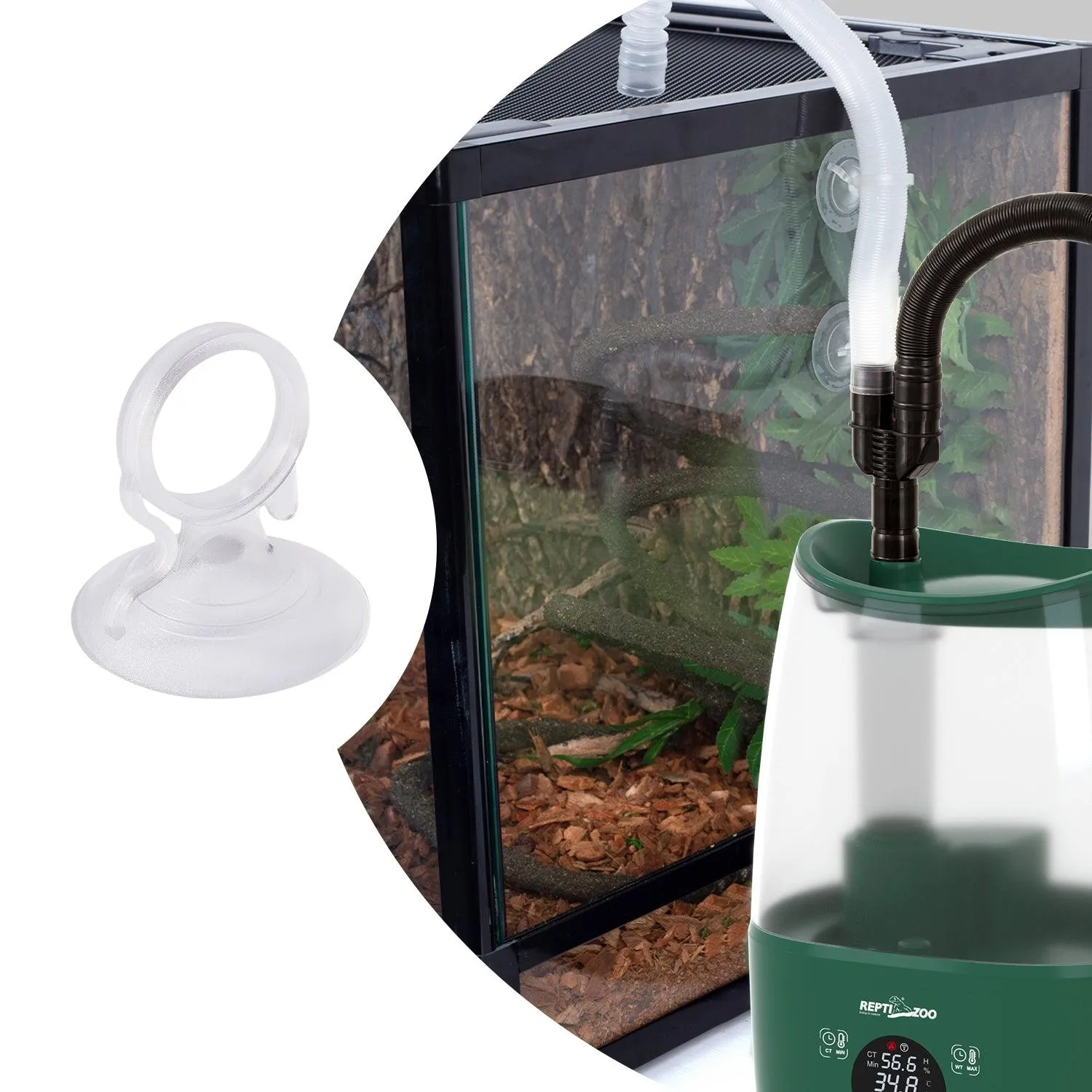 Accessories of Top Fill Reptile Humidifier, Reptile Fogger with Extension Tube, Suitable for Reptiles Amphibians and Terrarium