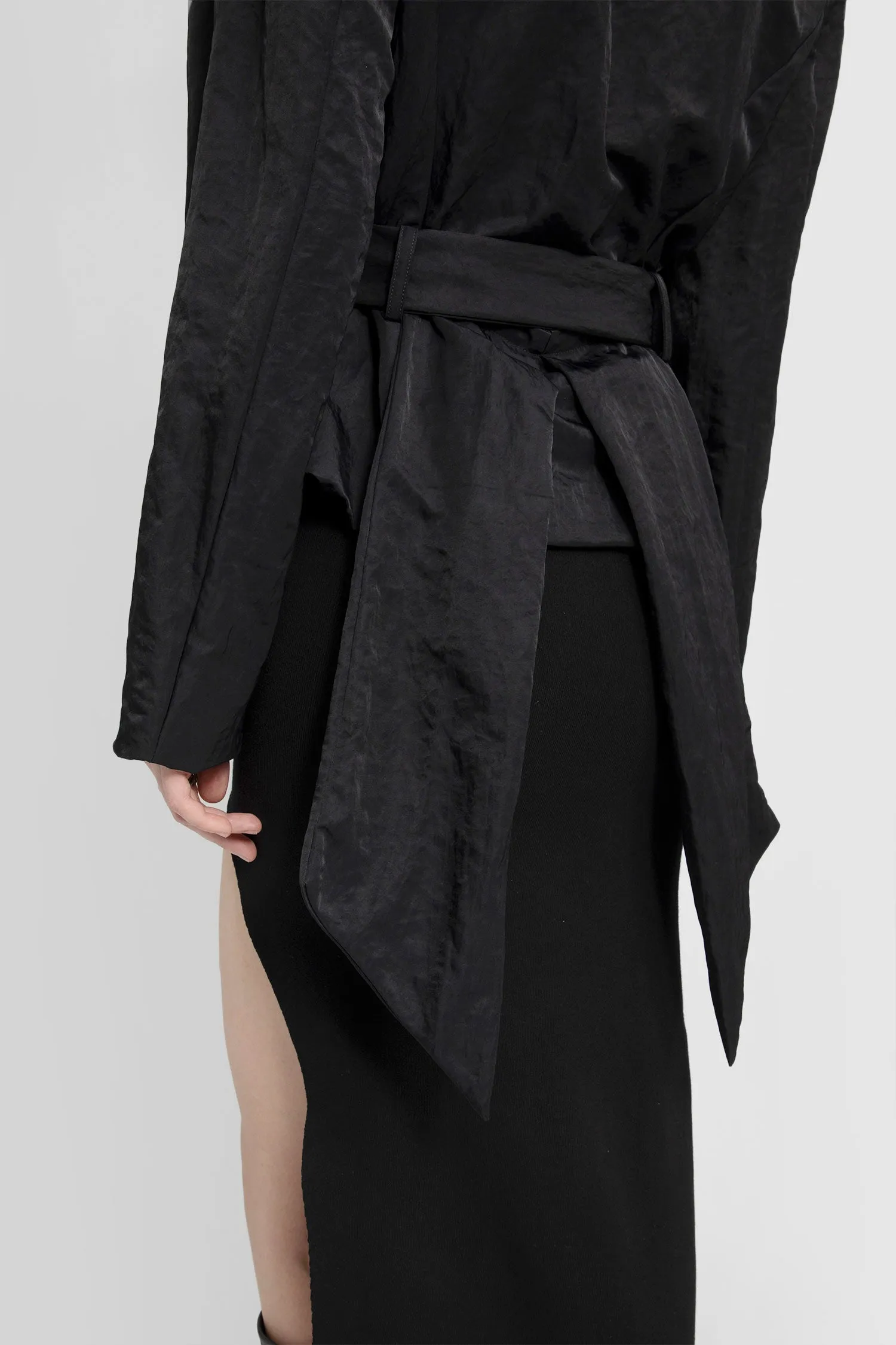 Belted Blazer in Recycled Technical Fabric
