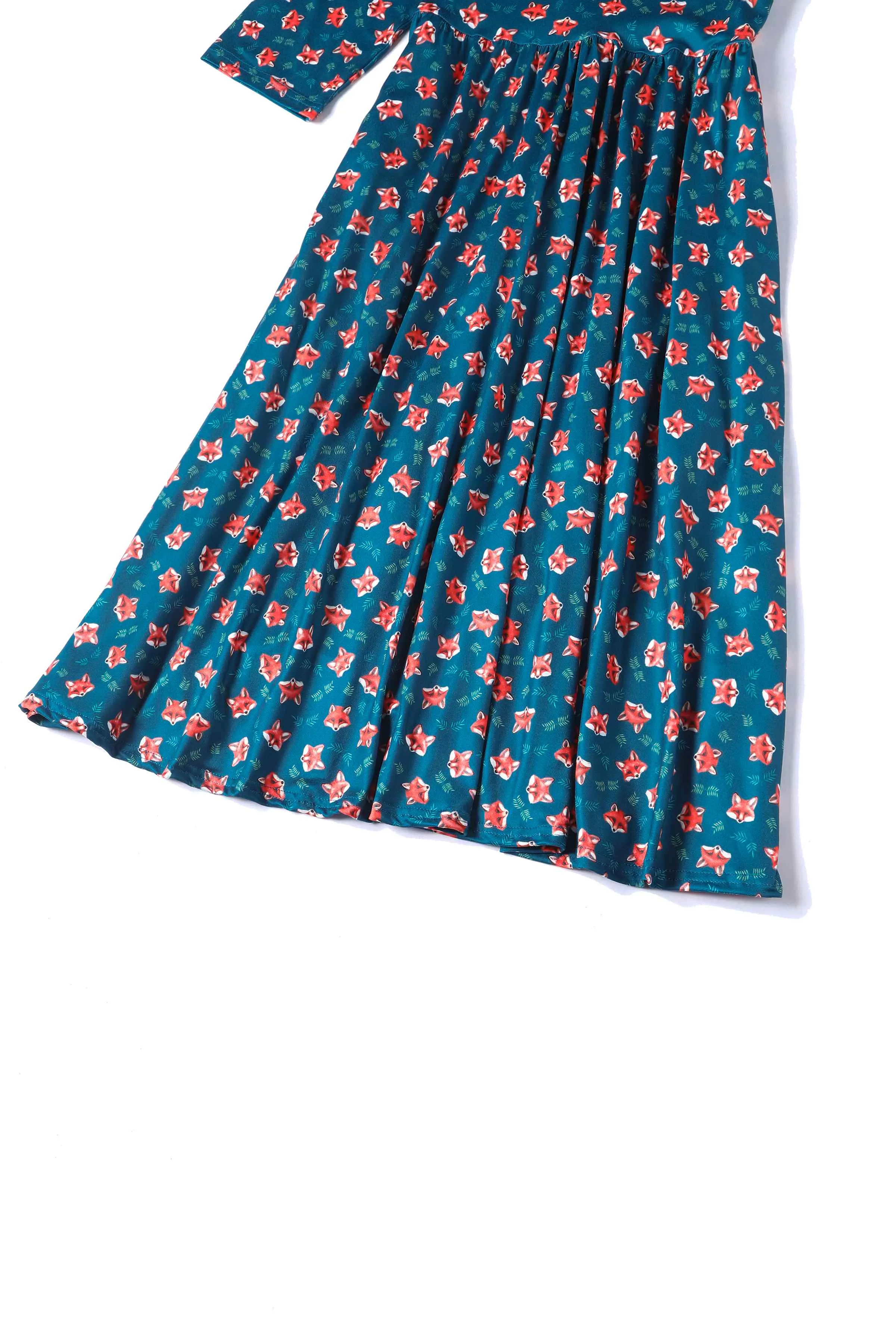 Billie Blue Fox Long Sleeved Dress