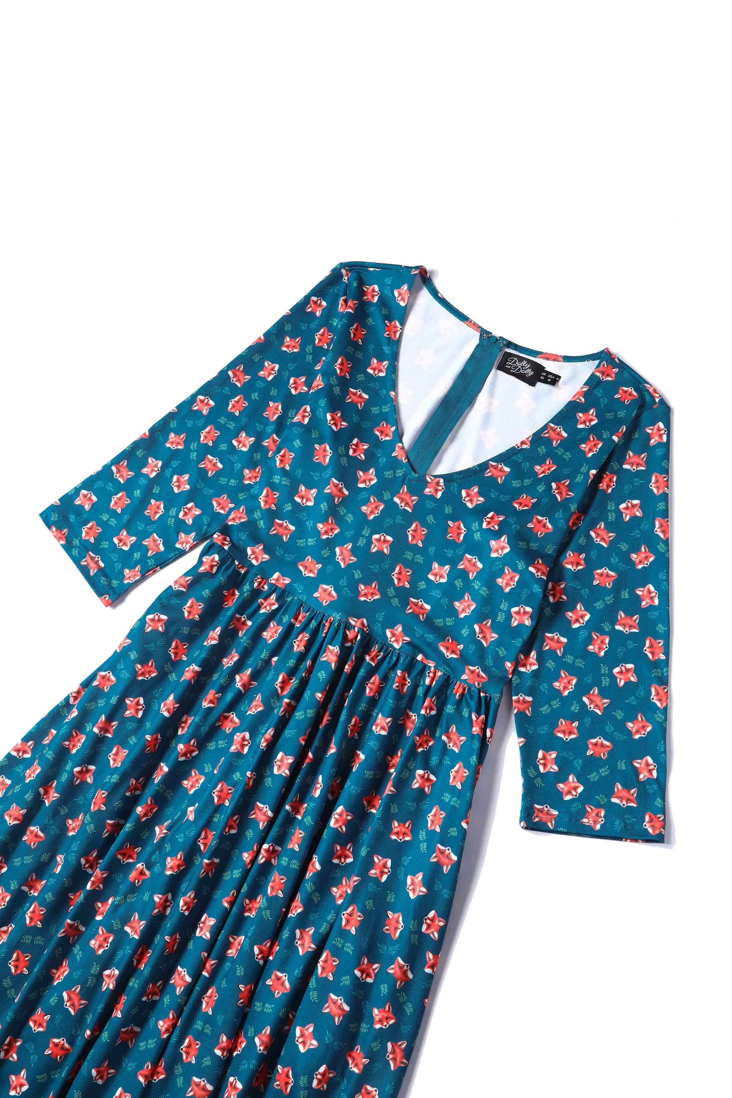 Billie Blue Fox Long Sleeved Dress