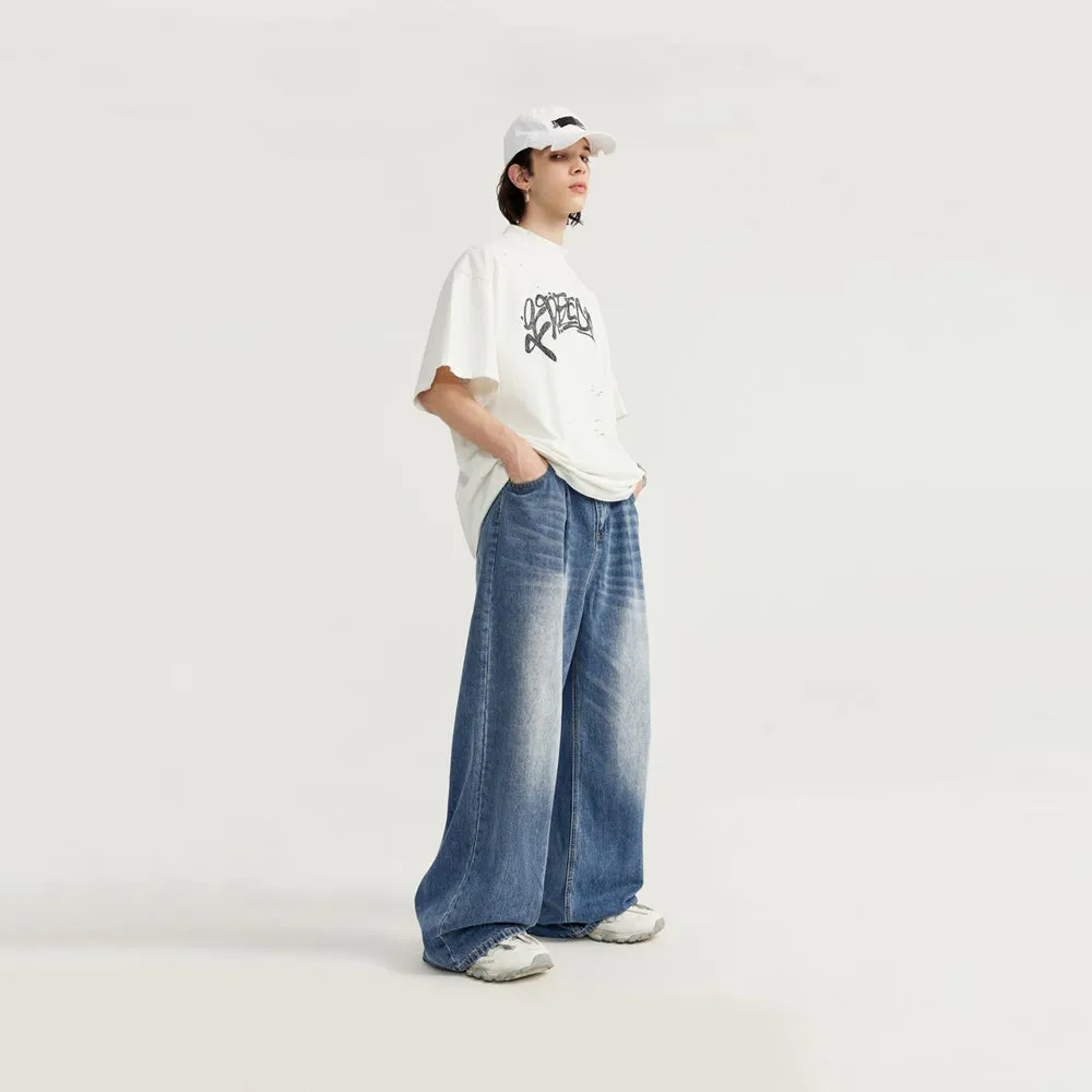 Blue Wide Leg Jeans
