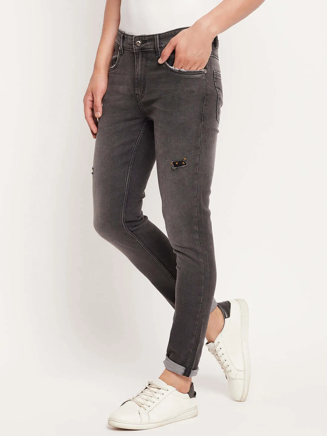 Camla Barcelona Distressed Anthra Grey Jeans