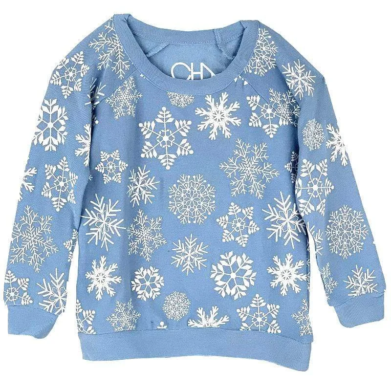 Chaser Snowflake Cozy Knit Girls Pullover