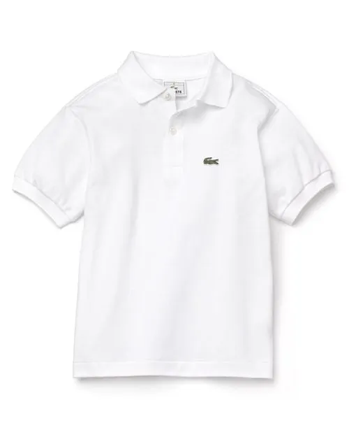 Classic pique for boys.  Polo Shirt – Small Child Big baby Lacoste, White