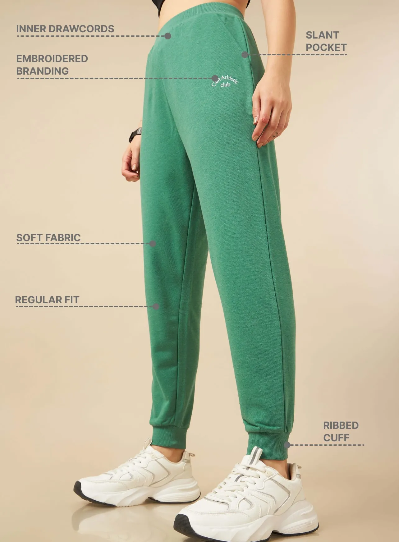 Cult Athletic club Women Sea Green Joggers