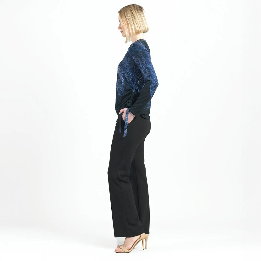 Electric Swirl Purple/ Black Side Pull-Tie Sweater