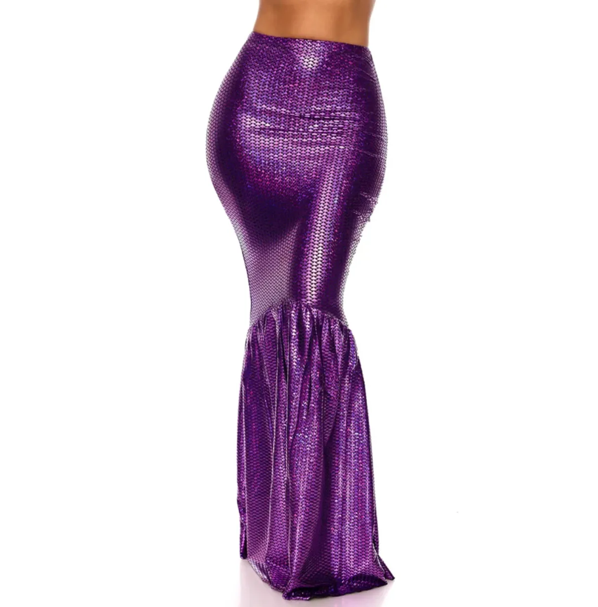 Elegant Holographic Detailed Mermaid Skirt Adult Costume
