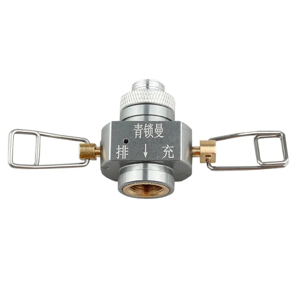 Gas Refill Adapter with Refilling Valve Exhaust Valve Canister Shifter Gas Canister Convertor Gas Saver Plus