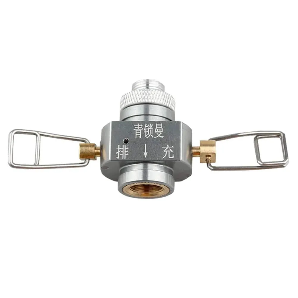 Gas Refill Adapter with Refilling Valve Exhaust Valve Canister Shifter Gas Canister Convertor Gas Saver Plus