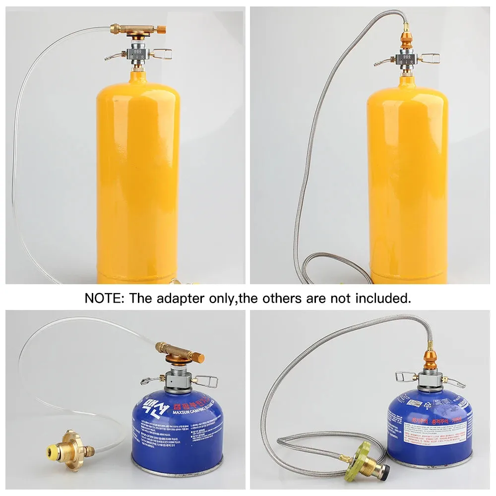 Gas Refill Adapter with Refilling Valve Exhaust Valve Canister Shifter Gas Canister Convertor Gas Saver Plus