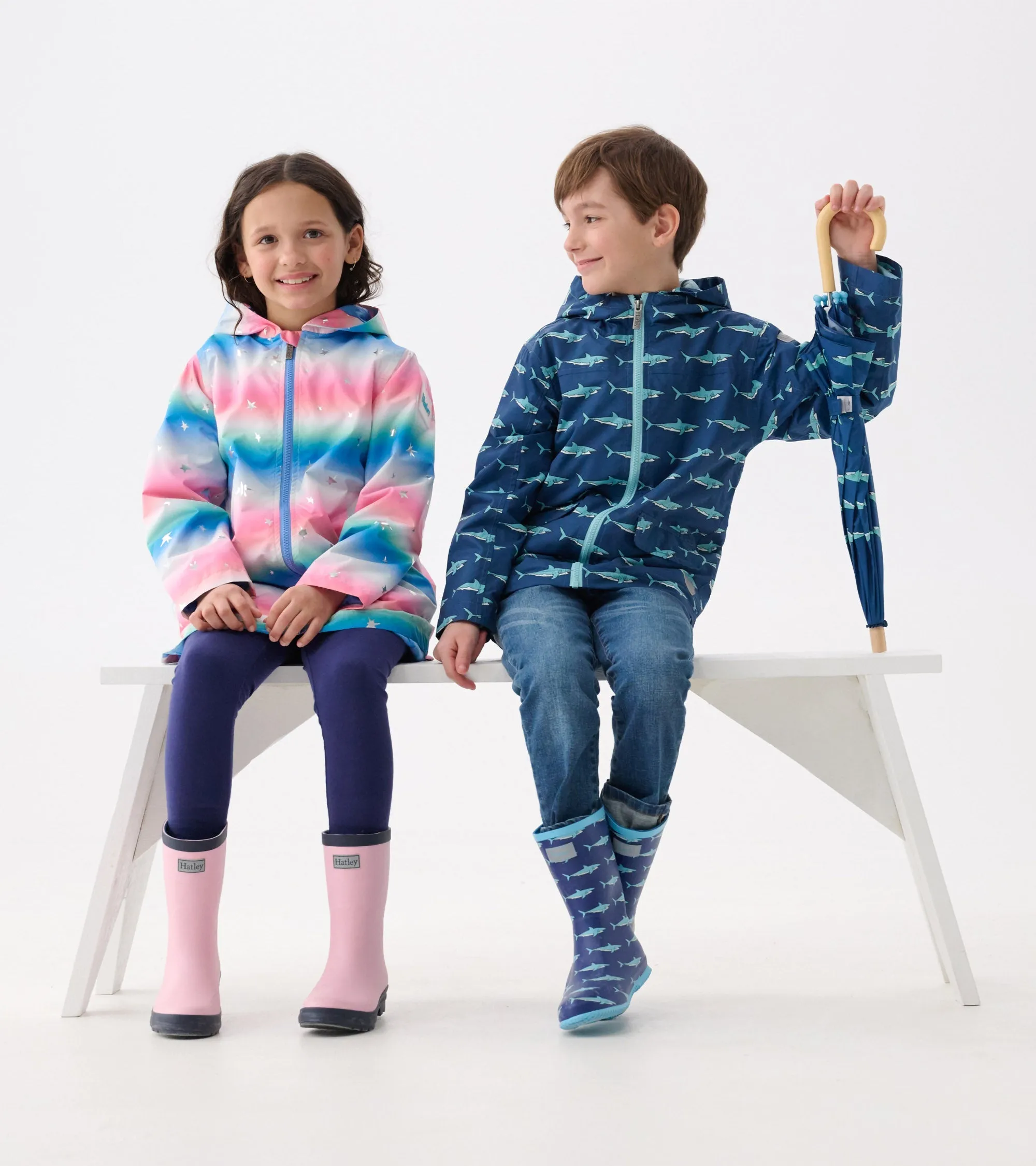 Girls Glitter Star A-Line Swing Jacket