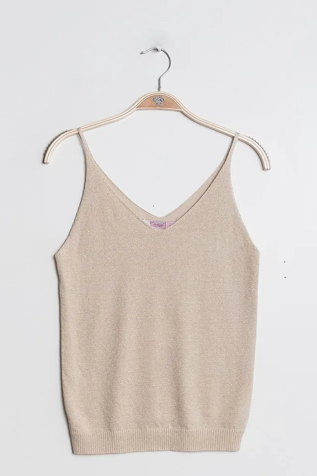 Gordana Shiny Lurex Tank Top