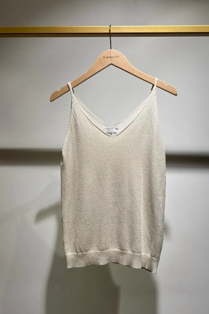 Gordana Shiny Lurex Tank Top