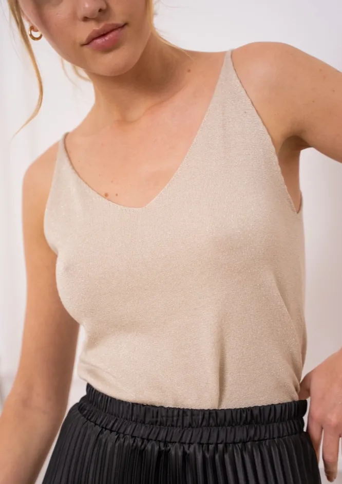 Gordana Shiny Lurex Tank Top