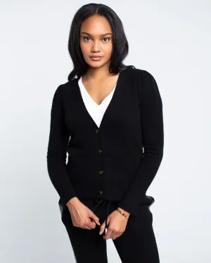 Grace Cashmere Cardigan in Black