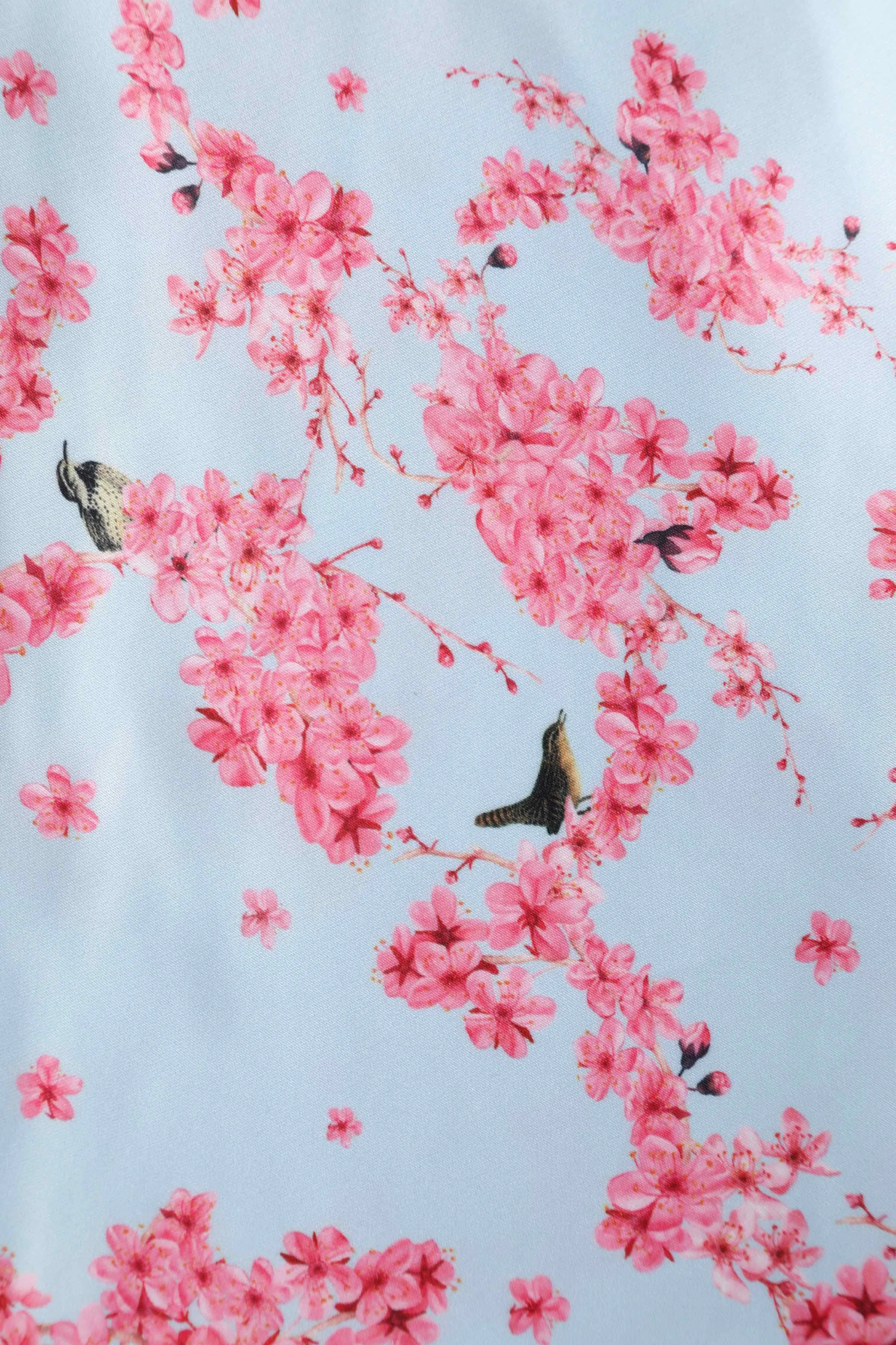 Grace Pastel Cherry Blossom Pleated Bust Dress