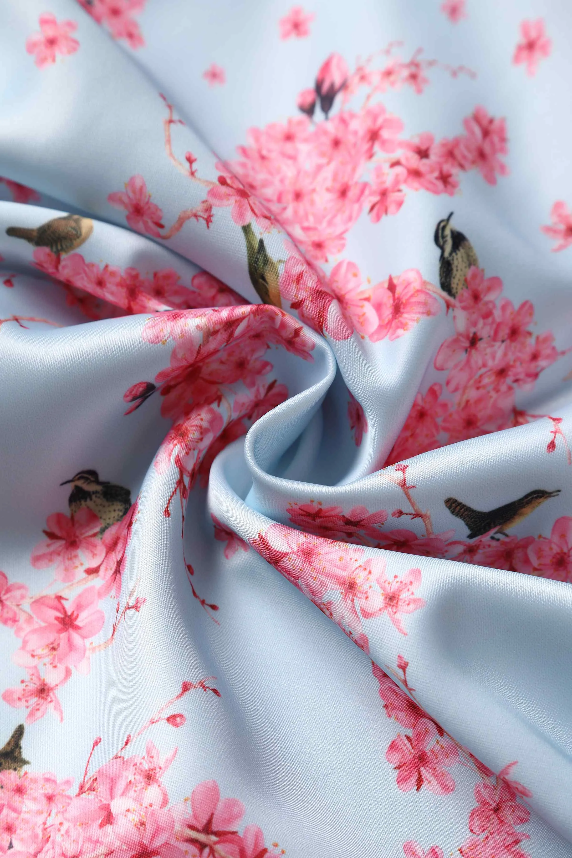 Grace Pastel Cherry Blossom Pleated Bust Dress