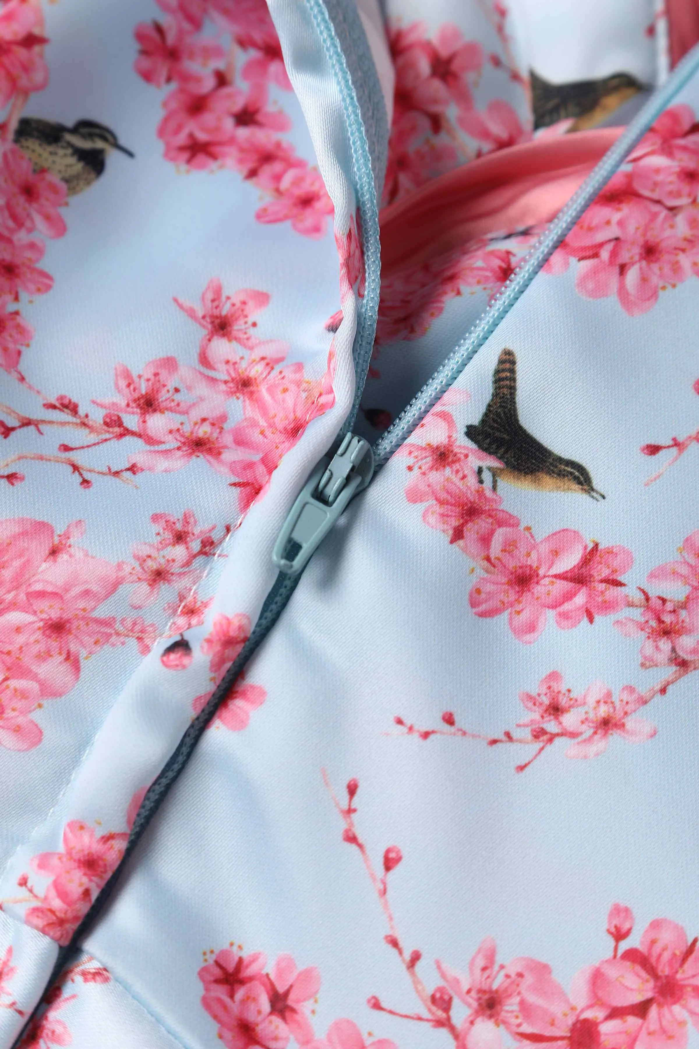 Grace Pastel Cherry Blossom Pleated Bust Dress