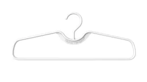 Higher Hangers Space Saving Clothes Hangers Heavy Duty Closet Organizers | Helps Reduce Wrinkles and Clutter | Great for Dorms and Increasing Closet Space | 40 Pack (White Plastic)