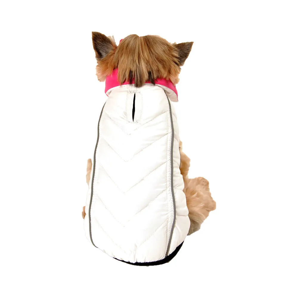 Hip Doggie Featherlite Reversible Coat - Pink/White