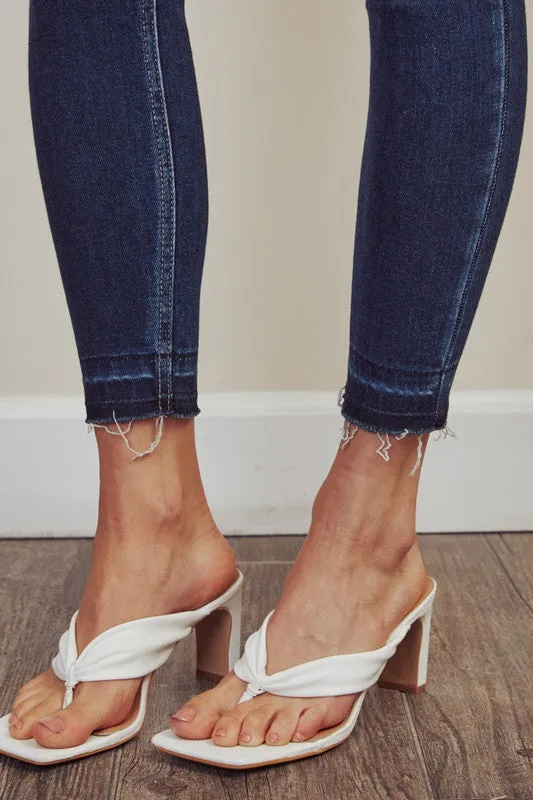 Kan Can High Rise Ankle Skinny Jeans