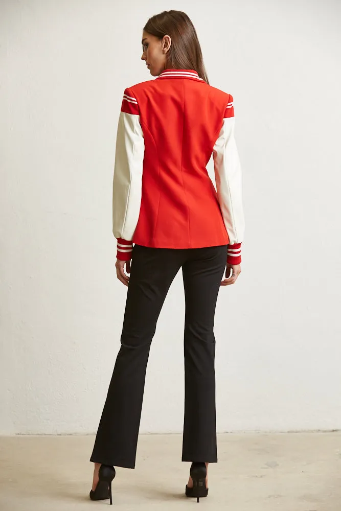 Long Sleeve Lapel Blazer for Women
