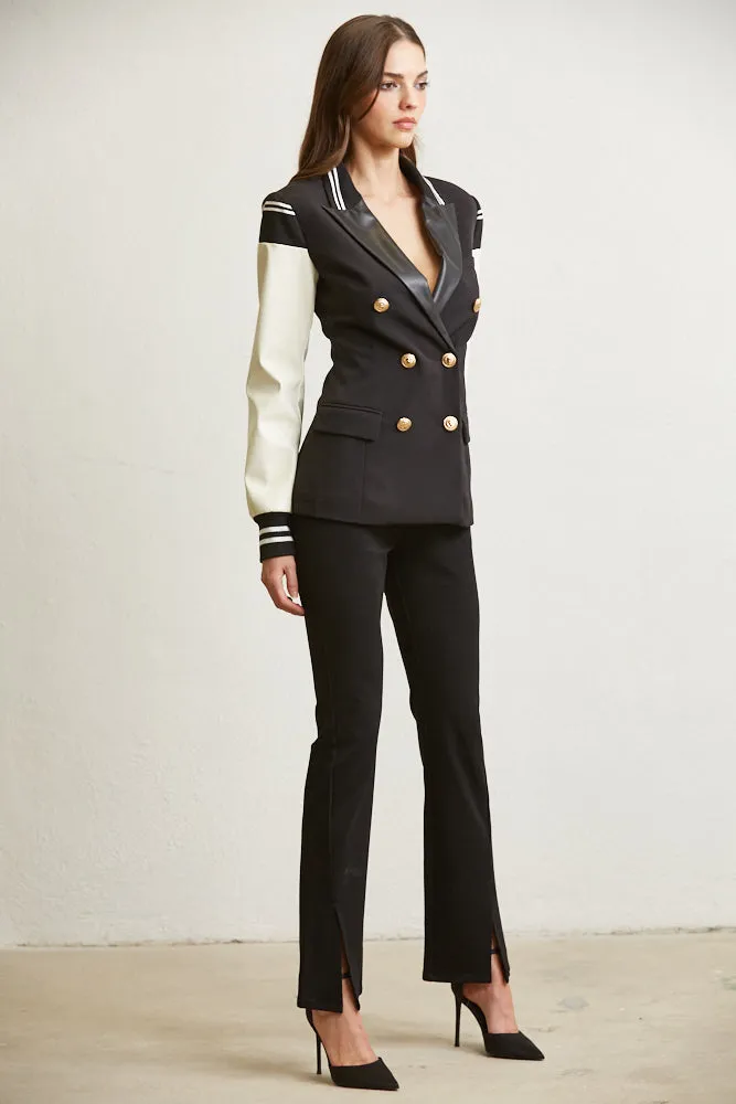 Long Sleeve Lapel Blazer for Women