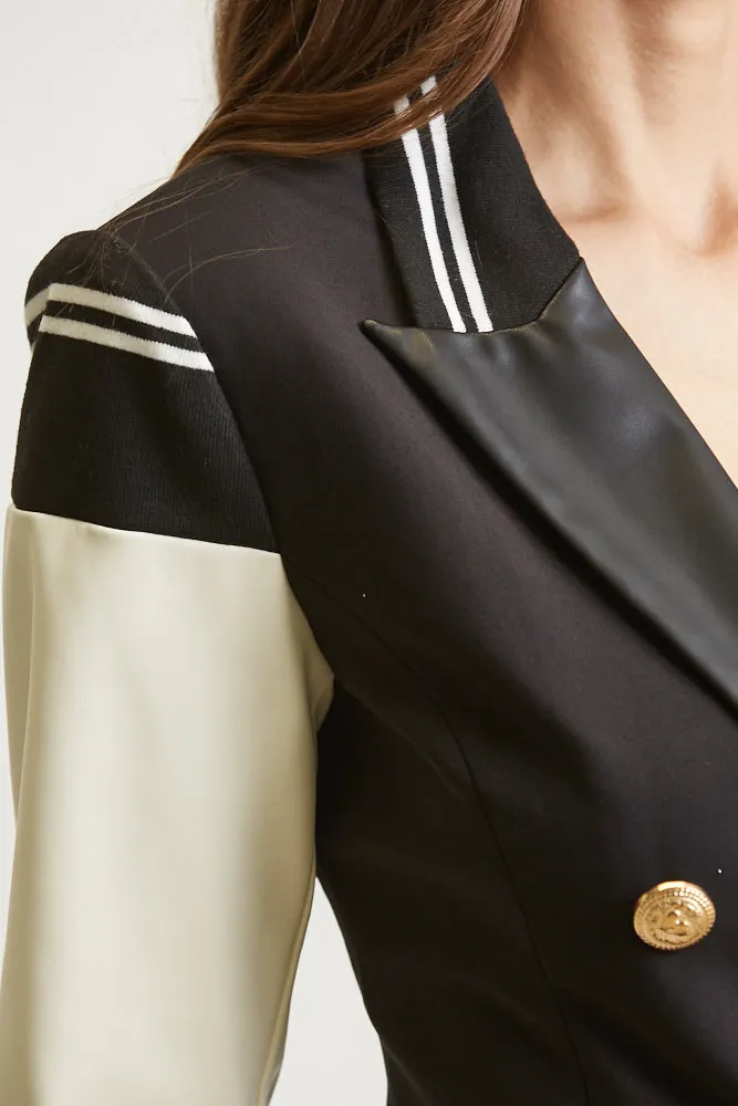 Long Sleeve Lapel Blazer for Women