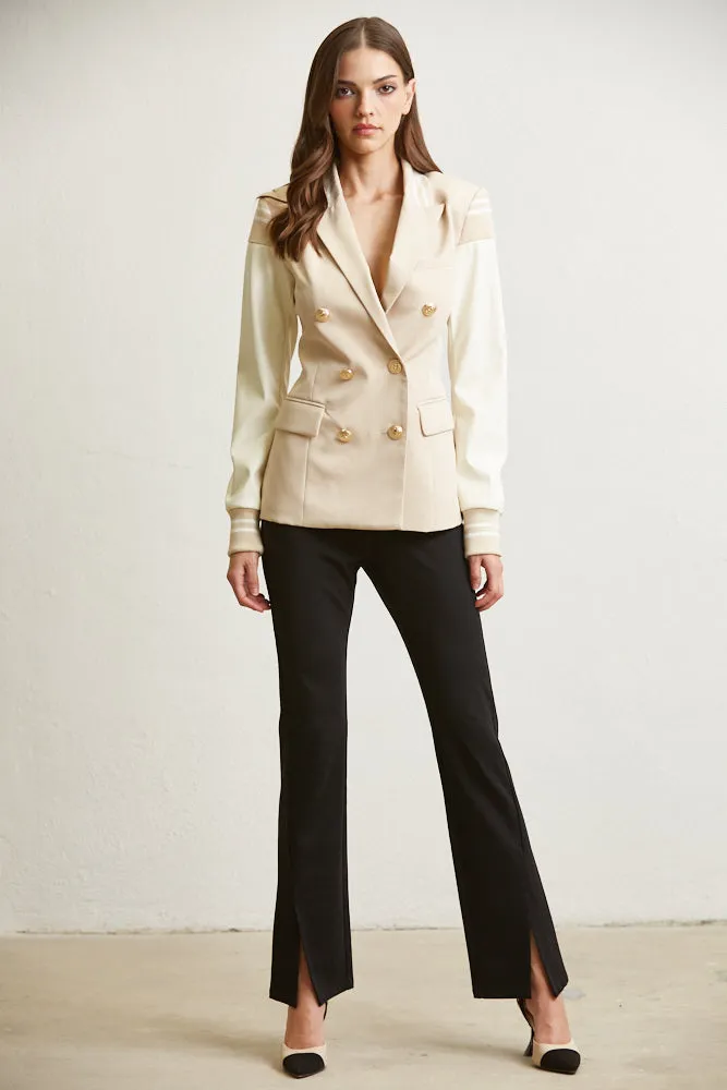 Long Sleeve Lapel Blazer for Women
