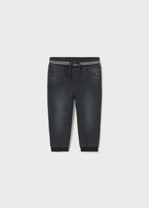 Mayoral | Black Soft Denim Joggers