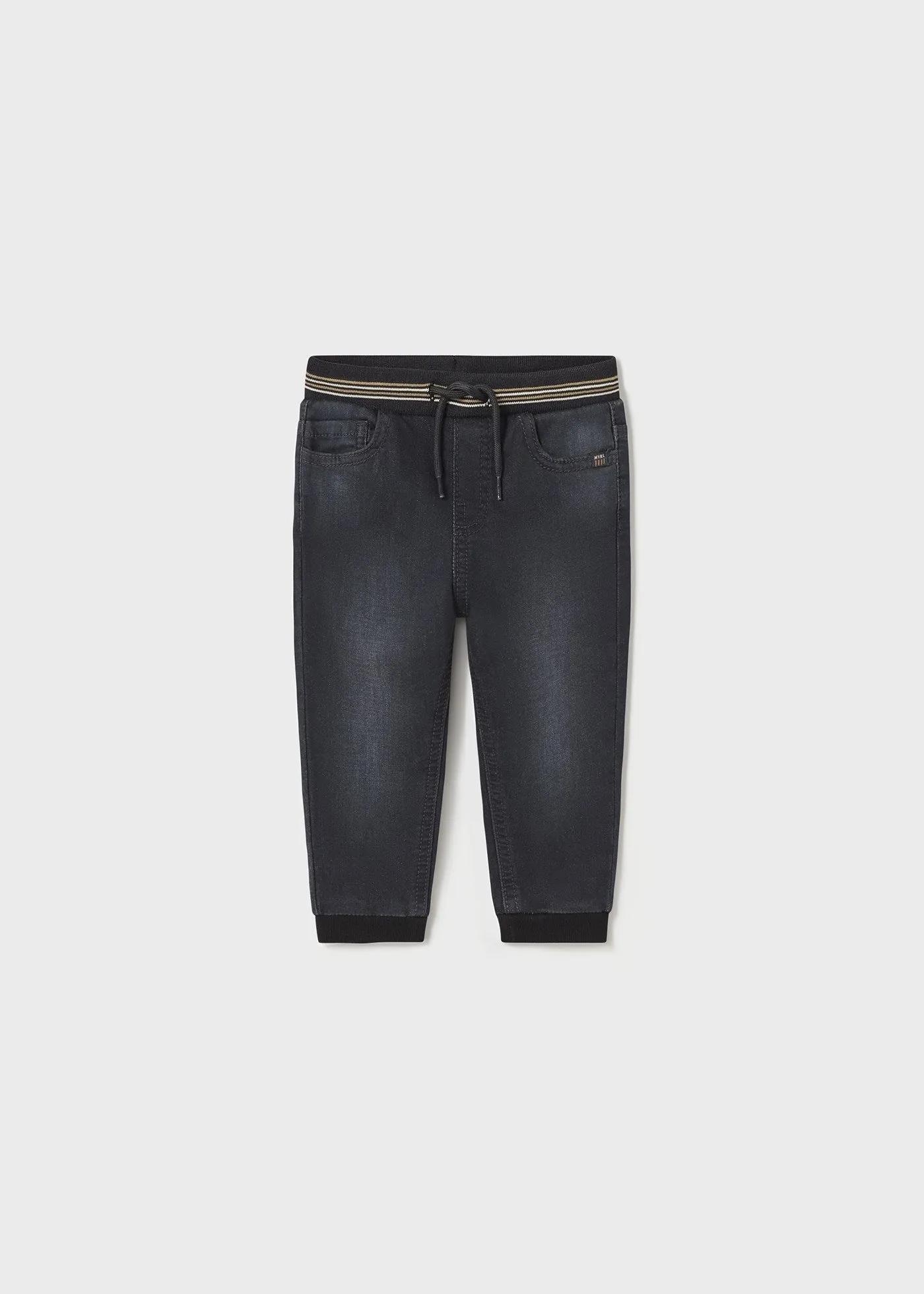 Mayoral | Black Soft Denim Joggers