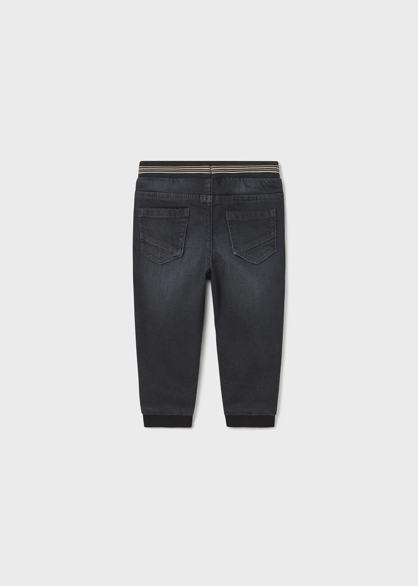 Mayoral | Black Soft Denim Joggers