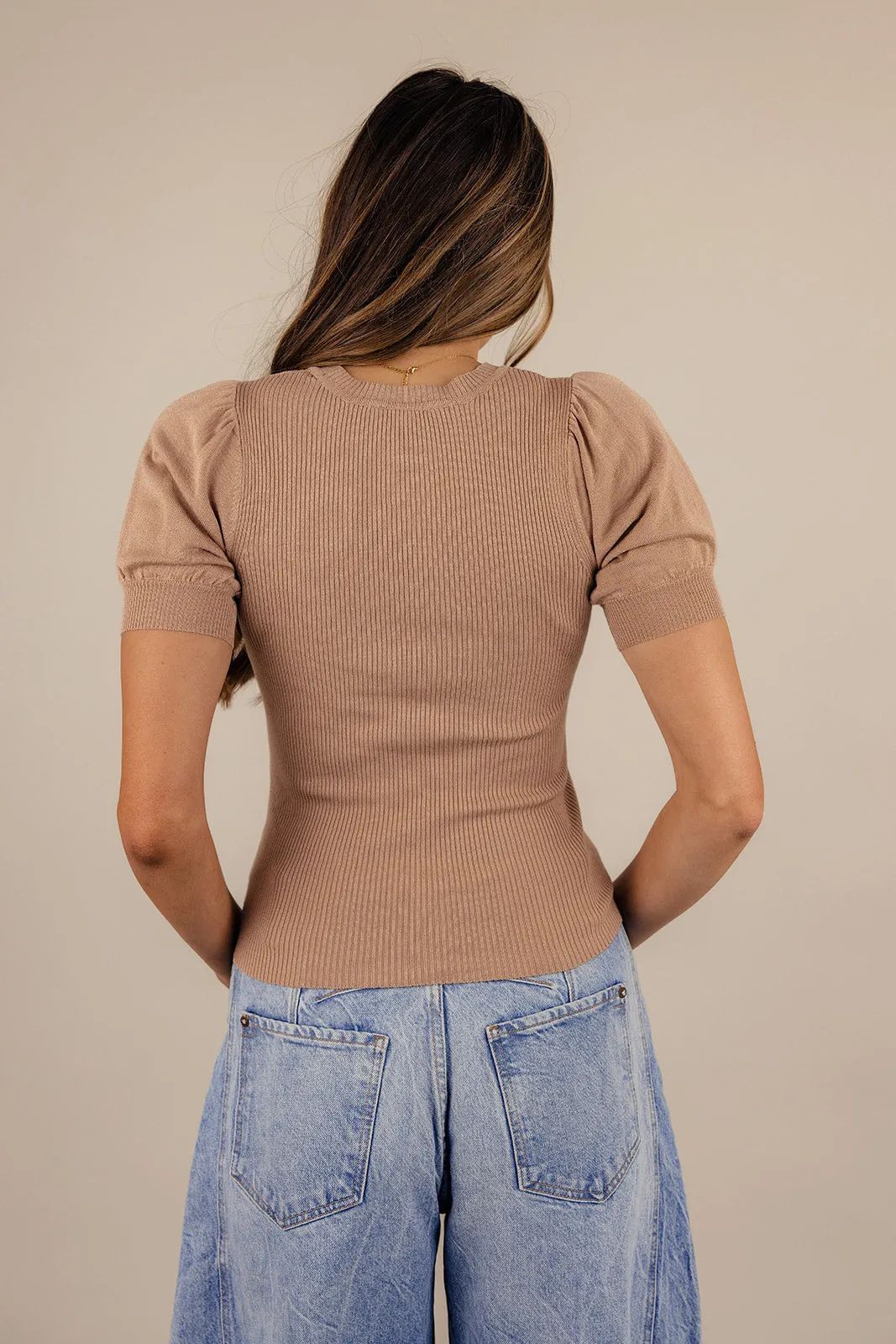 Maz Puff Sleeve Knit Top
