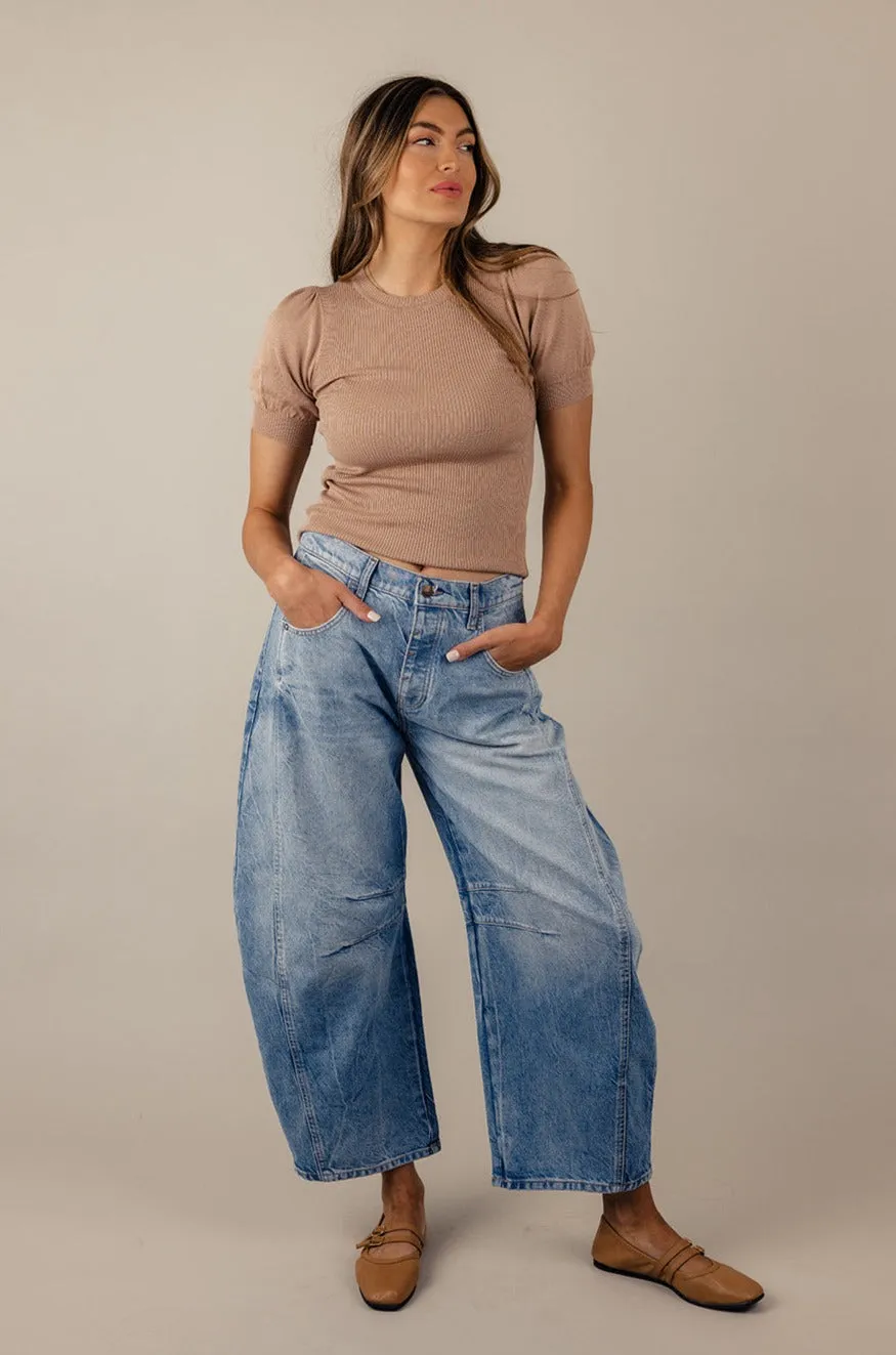 Maz Puff Sleeve Knit Top