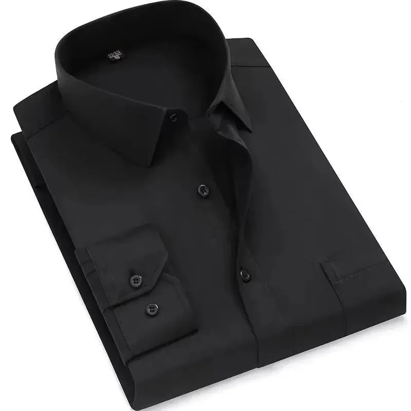Mens Casual Business Long Sleeved Shirt Classic