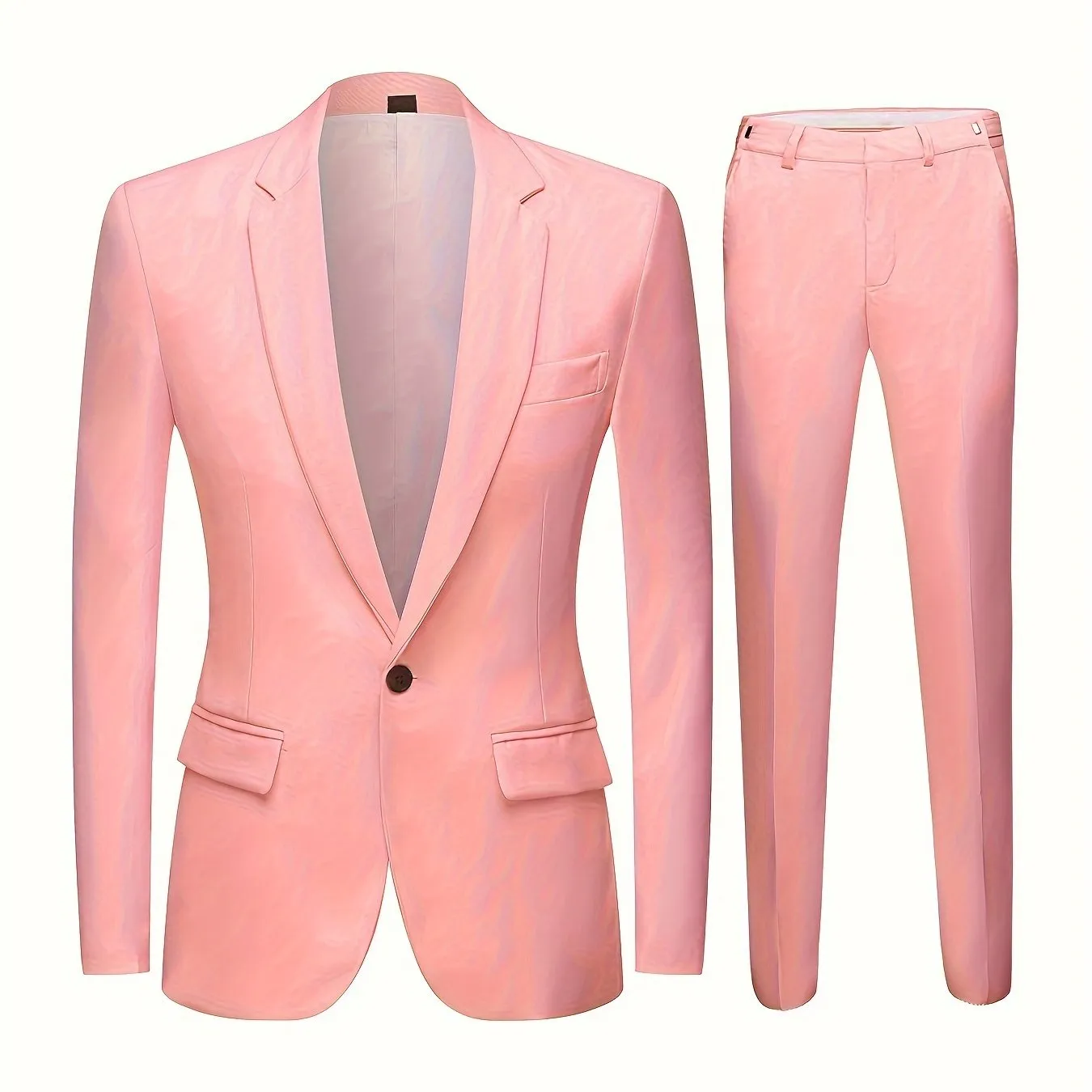 Men's Classic 2Piece Pink Color Blazer Suit  Formal Elegance