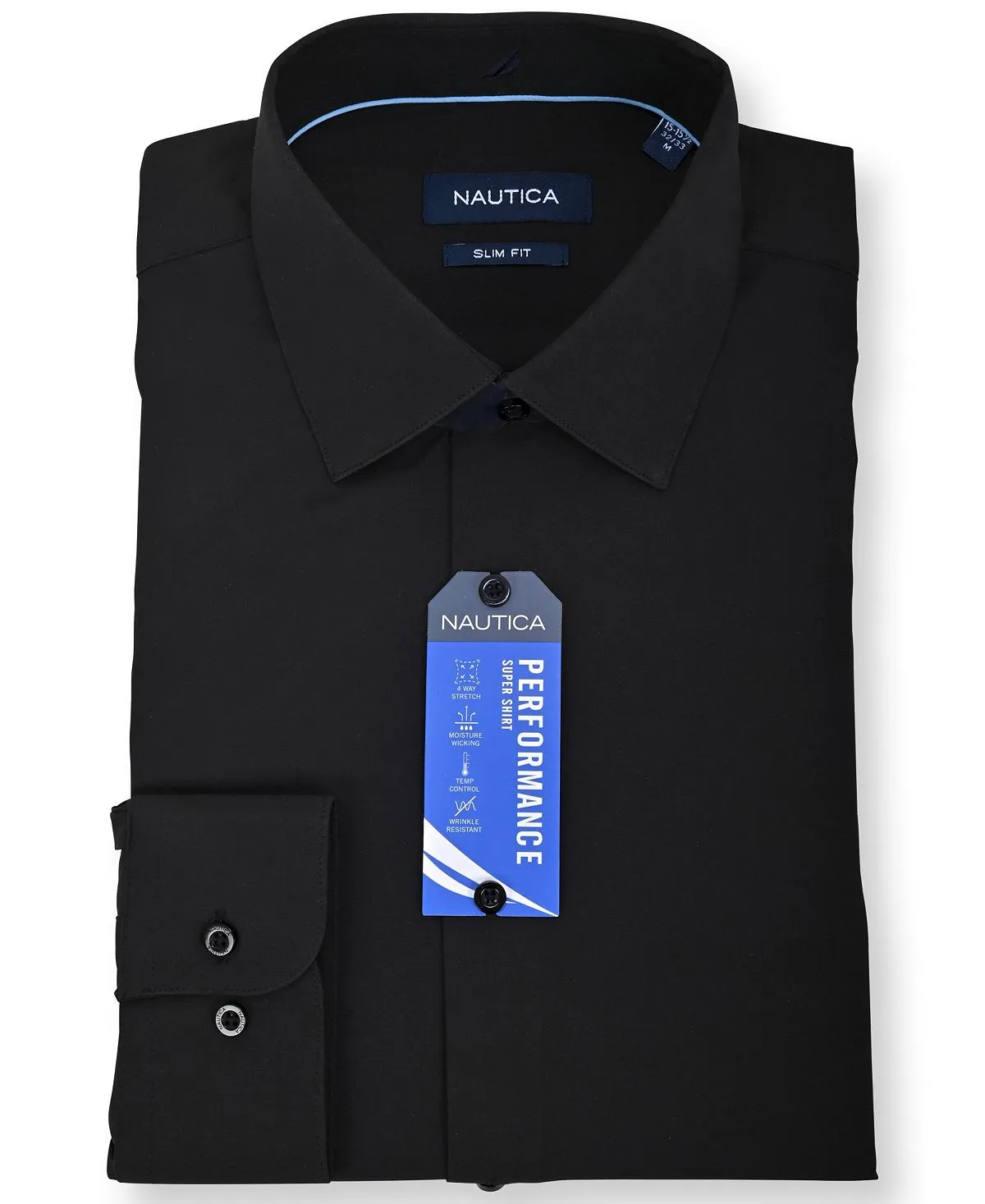 Men's classic shirt slim fit supershirt Nautica, black