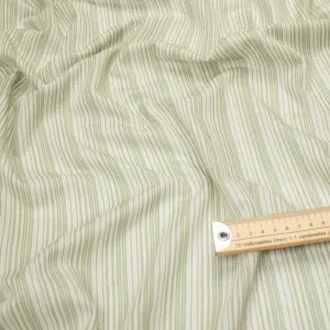 Printed Knits Design-199 Green & Beige Stripes