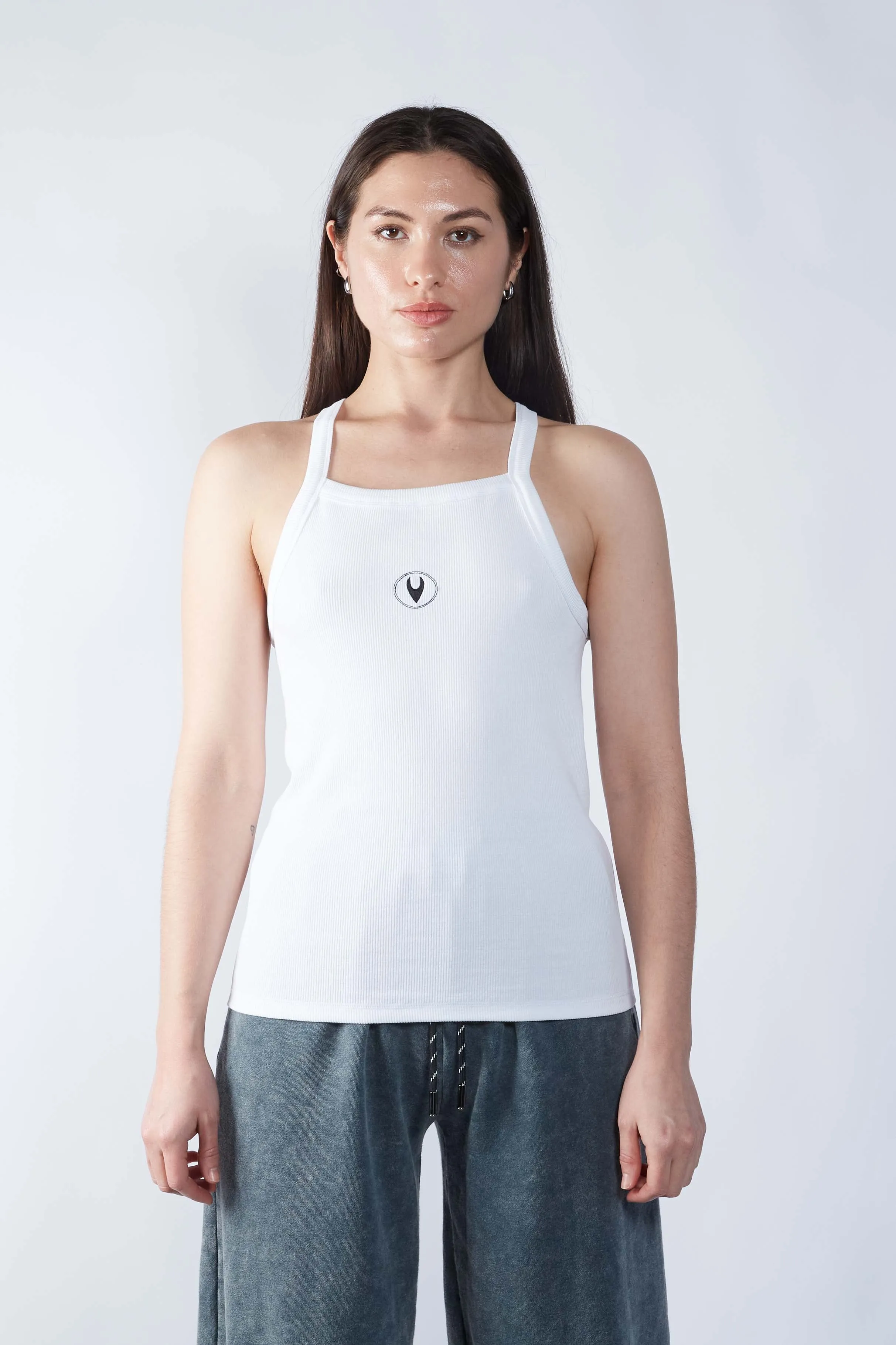 Renewed Essential Ribbed Tank White