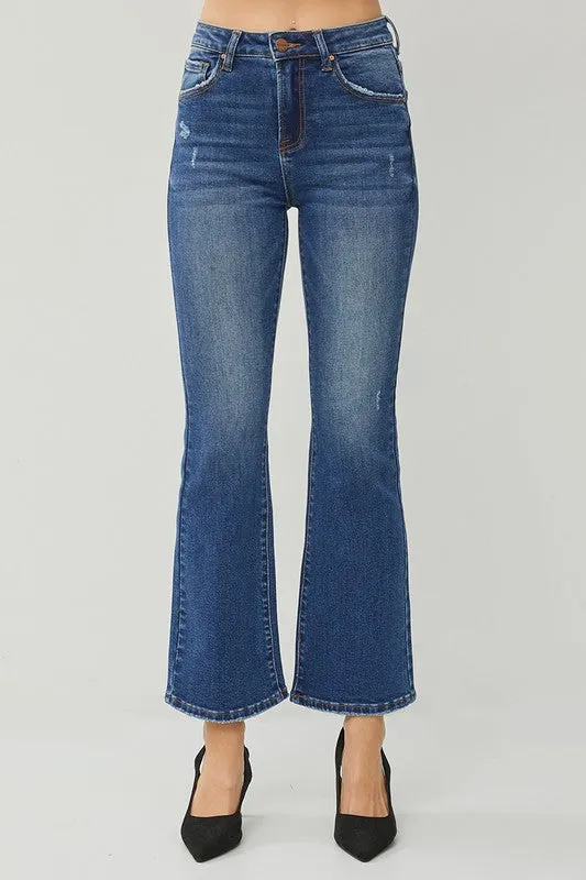 RISEN High Rise Ankle Flare Jeans