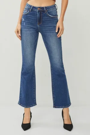 RISEN High Rise Ankle Flare Jeans