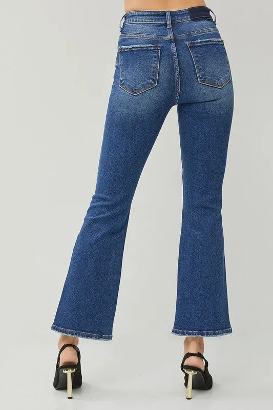 RISEN High Rise Ankle Flare Jeans