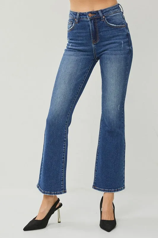 RISEN High Rise Ankle Flare Jeans