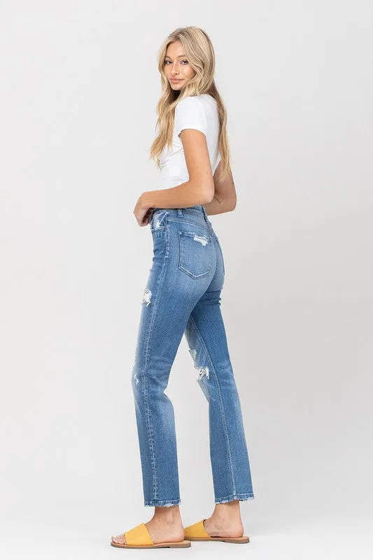 Vervet by Flying Monkey Super High Rise Distressed Straight