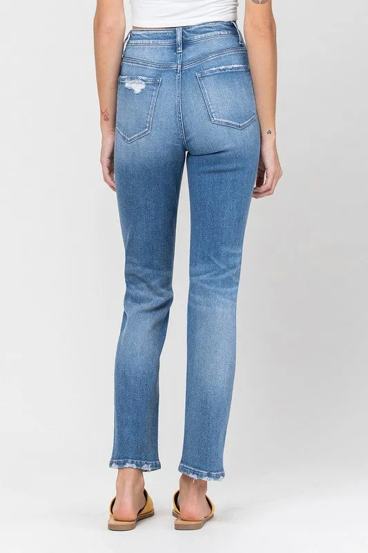 Vervet by Flying Monkey Super High Rise Distressed Straight
