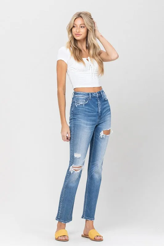 Vervet by Flying Monkey Super High Rise Distressed Straight