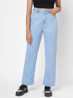 Women High-Rise Loose Straight Jeans