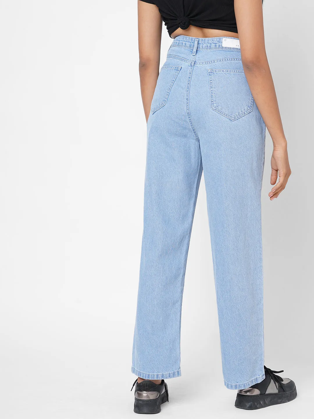 Women High-Rise Loose Straight Jeans